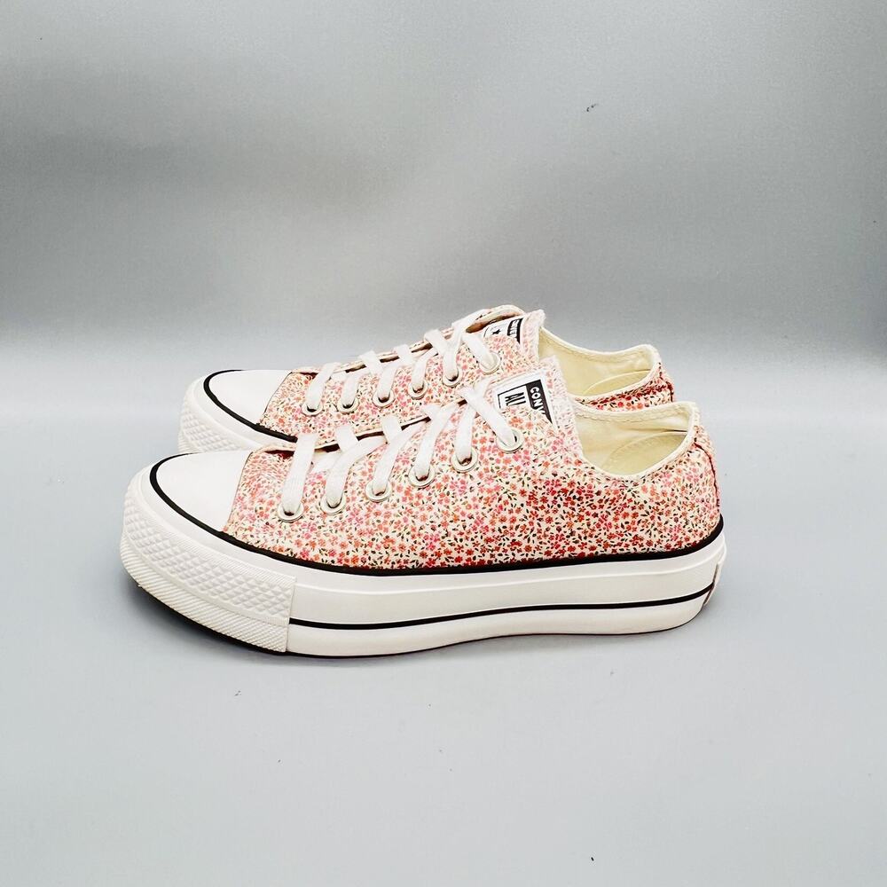 Converse Shoes Womens 6.5 Pink Floral Chuck Taylor All Star Platform Sneakers - Picture 4 of 11